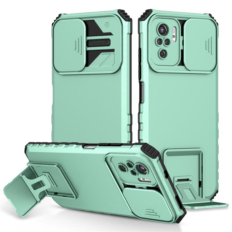 Для Xiaomi Poco M5S чехол Push Pull Camera Protection Phone Case для Poco M5S 4G M5 S M5S 6.43 Stand Противоударный бронированный чехол на заднюю панель