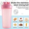 600 мл бутылка для протеинового шейкера с шариком из нержавеющей стали, точные весы, портативная чашка для воды для смешивания воды для фитнеса, пластиковый миксер, бутылка-блендер, подарок на день рождения