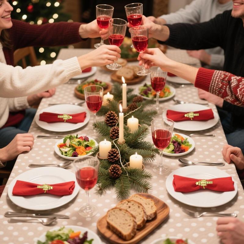 Рождественский Щелкунчик Кольцо для салфетки Креативный Солдат-Стражник Держатель для салфетки для Праздничного Украшения Стола Вечеринка Новый Год Декор для Обеда