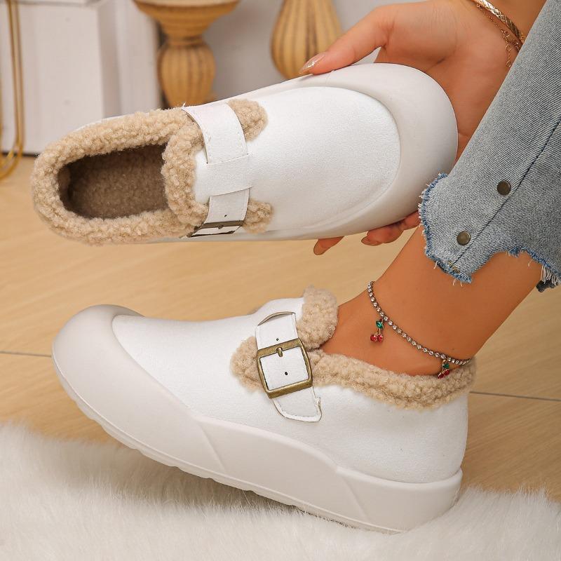 Winter Velvet Non-slip Thickened Warm Cotton Shoes New Snow Short Boots Fashionable Versatile Outdoor Women's Cotton Shoes