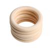 5pcs/set 70mm Baby Wooden Teething Rings Necklace Bracelet DIY Crafts Jewelry Making Wooden Ring Natural