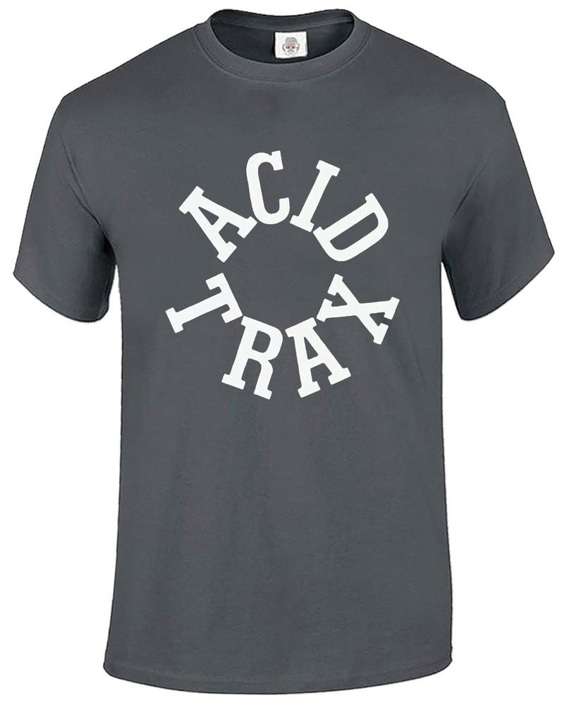 Acid trax tshirt mens funny acid house chicago dj pierre club rave tee top