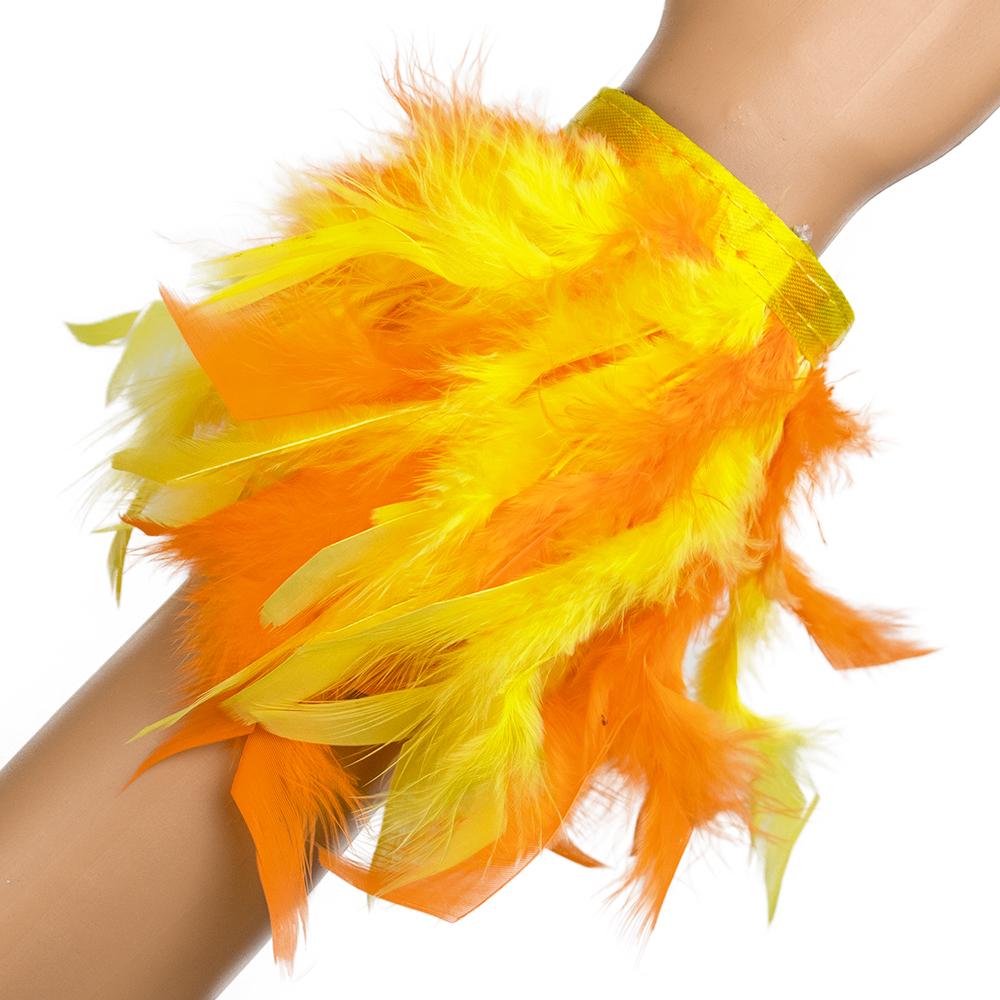 Ostrich Feather Cuff Wrist Sleeve Women Real Fur Ostrich Feather Cuffs Feather Cuff Snap Bracelet Clap On Satin Shirts Elegant