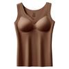 Women's Thermal Tank Top Tummy Control Sleeveless Camisole Top Seamless Padded Shapewear Winter Warm Undershirt Base Layer