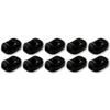 Fukui Craft Commercial-Grade Chopstick Rests, Bean-Shaped, Dual-Use Chopstick Holders [Black], Pack of 10