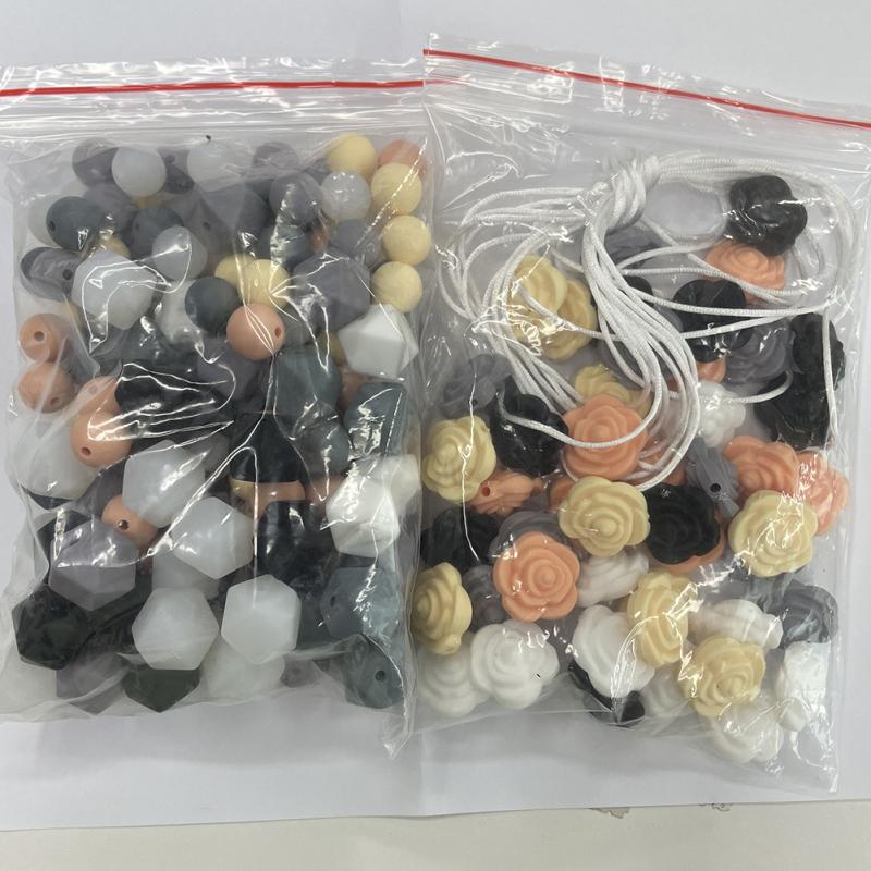 200 шт. Diy ожерелье браслет набор бусин силиконовые бусины для ручной работы браслет ювелирные изделия с 5 м