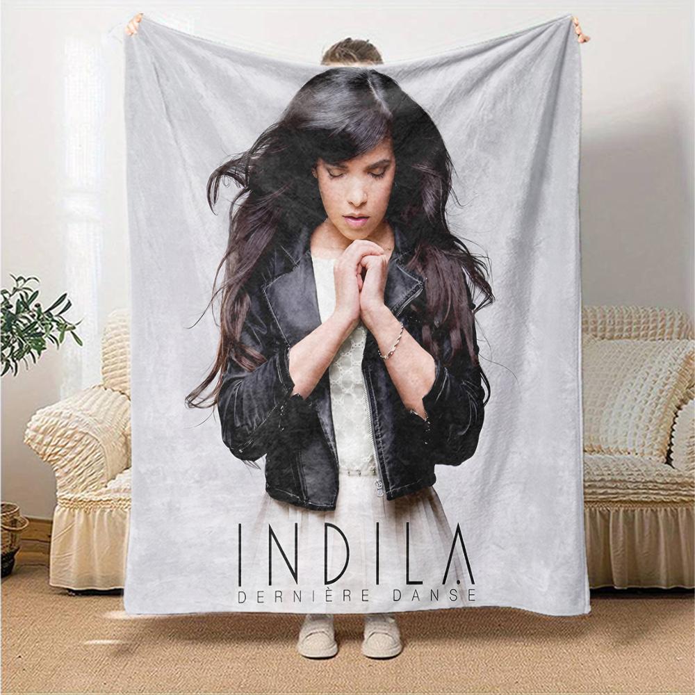 Indila Theme Printed Blanket - Perfect for Couch, Bed, Travel & Outdoor Use | Machine Washable, Cozy & Durable.
