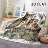 1Pc Collage Watercolor Owl Print Flannel Blanket,High quality Comfortable for All Seasons,Home Decor,Warmth and Comfort,Perfect for Christmas Gifts