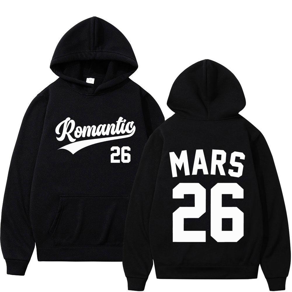 Bruno Mars The Romantic Tour 2026 Print Hoodie Unisex Fashion Winter Sweatshirts Loose Casual Comfort Oversized Pullover