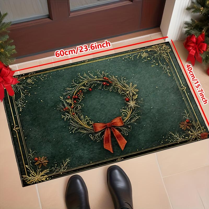 Christmas Floor Mats, Home Entrance Entrance Door Atmosphere Mats, Stain-resistant, Wear-resistant And Easy To Care For