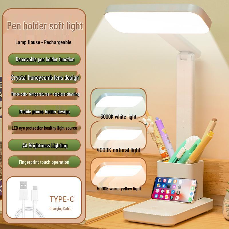 Dual-Use Eye Protection Desk Lamp for Study & Bedroom