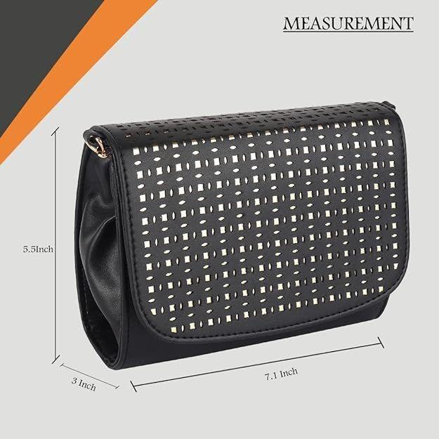 Женская сумка через плечо с лазерной резкой и золотой цепочкой