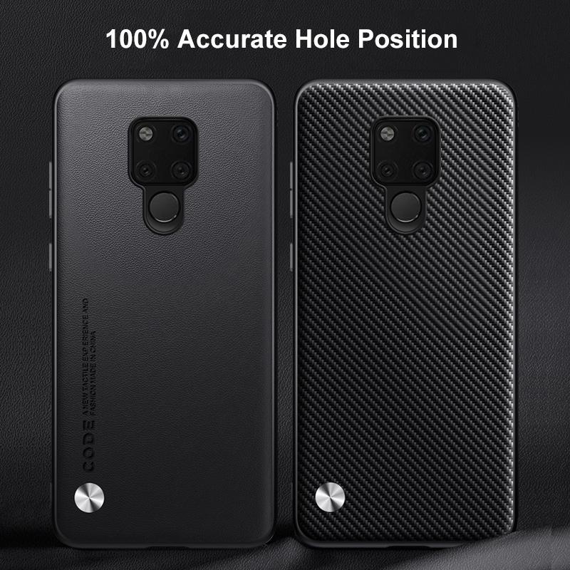 For Huawei Mate 20X Case Luxury PU Leather Phone Case for Huawei Mate20X Back Cover Matte Silicone Shockproof Full Protection