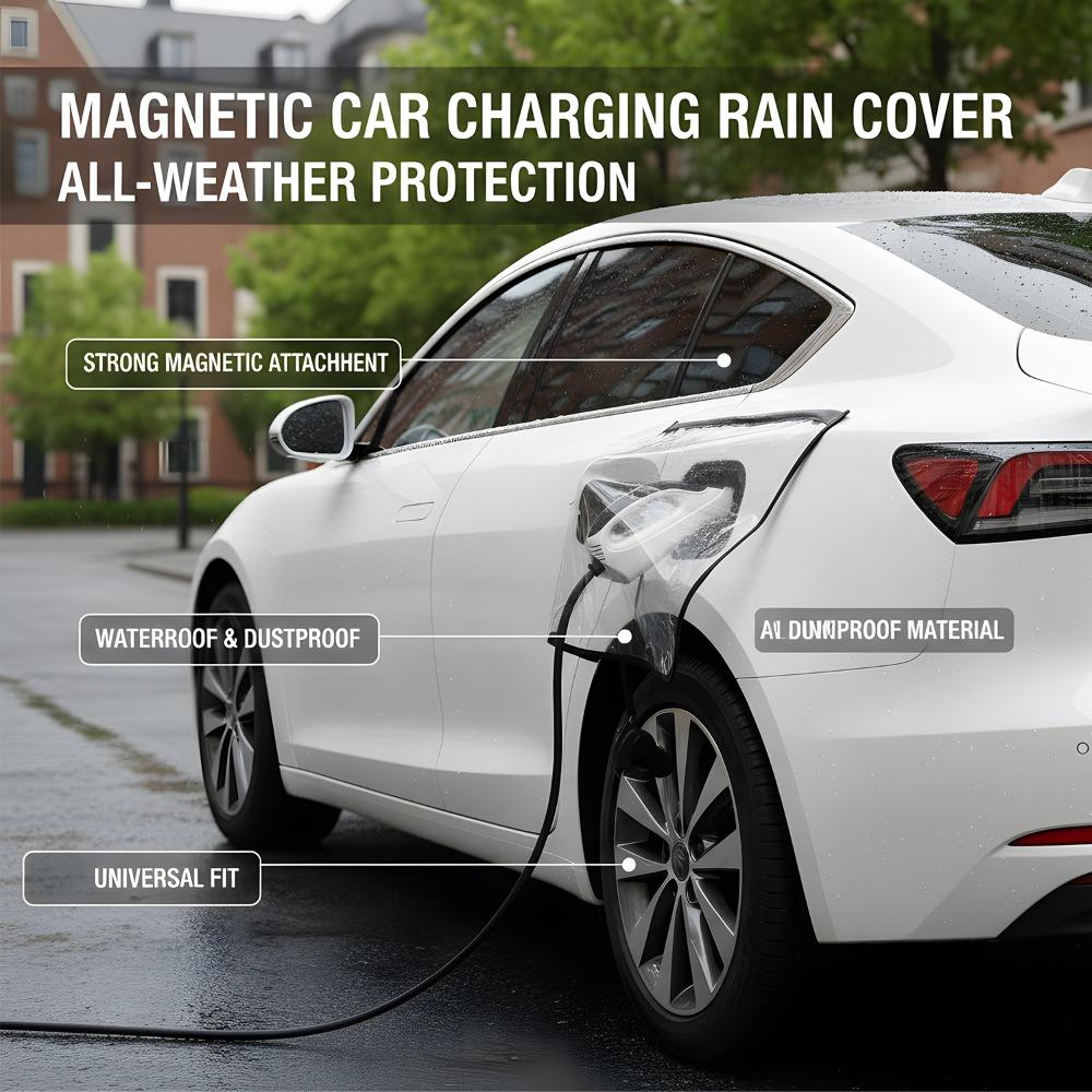EV Charger Rain Cover Magnetic All Weather Protection Waterproof Charging Guard for Tesla Model 3 Y S X New Energy Car Ports
