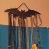 Halloween Space-Saving Organizer Hanger Rack Retro Gothic Key Rack Wooden Bat Wall Hook  Dorm Room