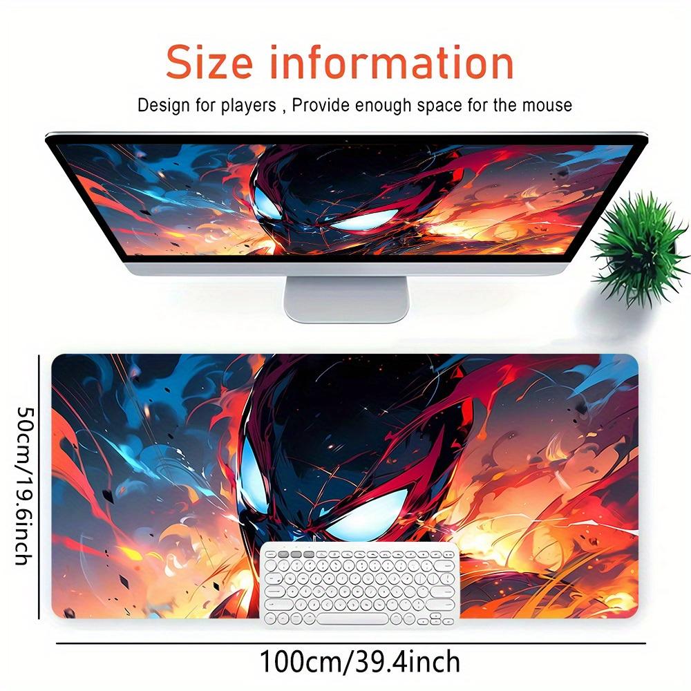 Large Multi-Size Non-Slip Rubber Base Spiderman, Heroic, Dynamic Mouse Pad, Stitched Edges Keyboard Desk Mat for School, Office, Home, Gift