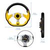 D-образный гоночный автомобиль Drifting Flat Dish рулевое колесо 6 болтов ручка винил кожа и алюминий с кнопкой звукового сигнала для автомобиля