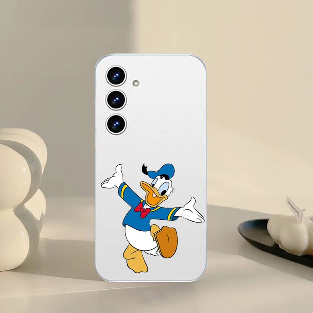 Милый Чехол для Телефона с Дональдом Даком для Samsung Galaxy S21 S22 S23 S24 S25ULTRA FE Ultra Plus5G A52S Прозрачный Чехол