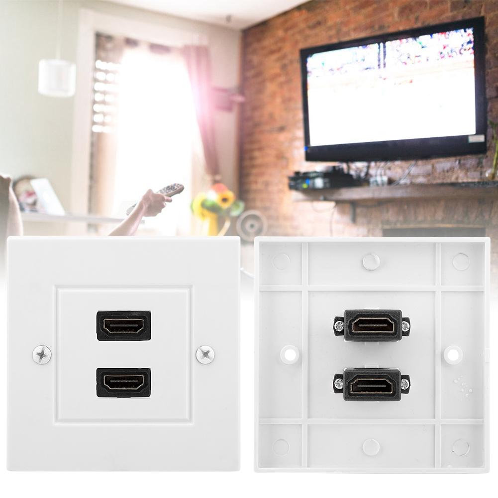 Белая настенная панель с двумя портами HDMI для гостиничного дома, офисного здания, стандарт США