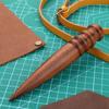 Leather Edges Burnisher Round Head with 4 Grooves Wood Edging Slicker and Tip, Leather Craft Edging Polishing Tool