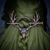Gothic Moonlight Stone Hairpin New Hair Bodkin Deer Horn Hair Clip  Girl Women