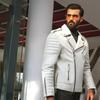 Stylish White Men's Jacket Real Lambskin Leather Handmade New Motorcycle Biker