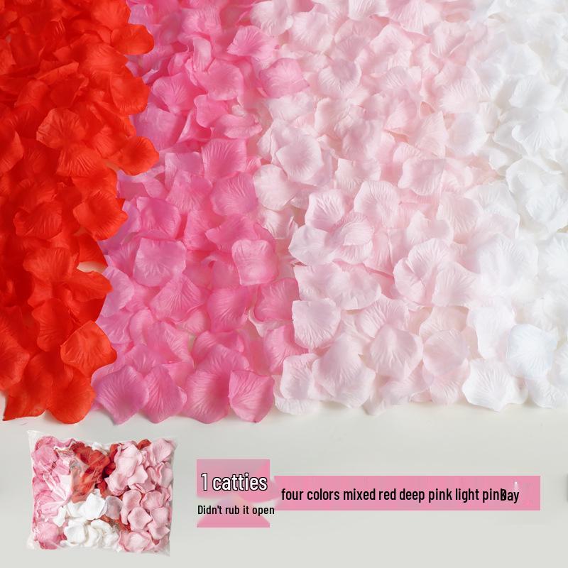 Романтический Свадебный Декор для Помолвки: Искусственные лепестки красной розы