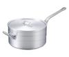 Honma Seisakusho Size Ultra Thick Bottom Aluminum Long Durable Stew 27cm Opposite 41027 Single-handed Pot, Silver, 27cm, Pot, Pan, (With Handle)