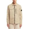 STONE ISLAND SS24 Куртка из хлопка супима однотонная с односторонней молнией, нагрудным карманом и логотипом Мужская куртка Бежевый 801510210-V0095