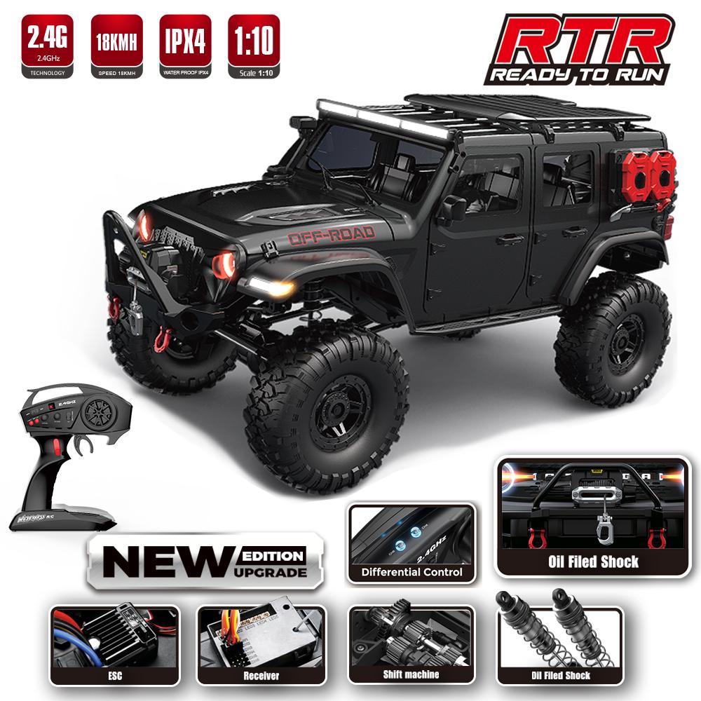 Машинка RC 1/10 HB R1011 RTR Машина на радиоуправлении 2.4G Полностью пропорциональная Скалолаз Светодиодная подсветка 4WD Внедорожный Грузовик для лазания Игрушки