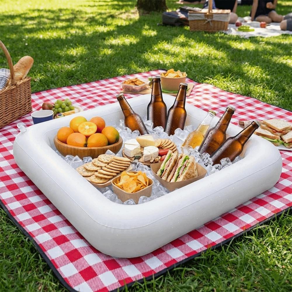 PVC Inflatable Serving Bar Multi-functional Pool Float Tray Summer Salad Tray Pool Party