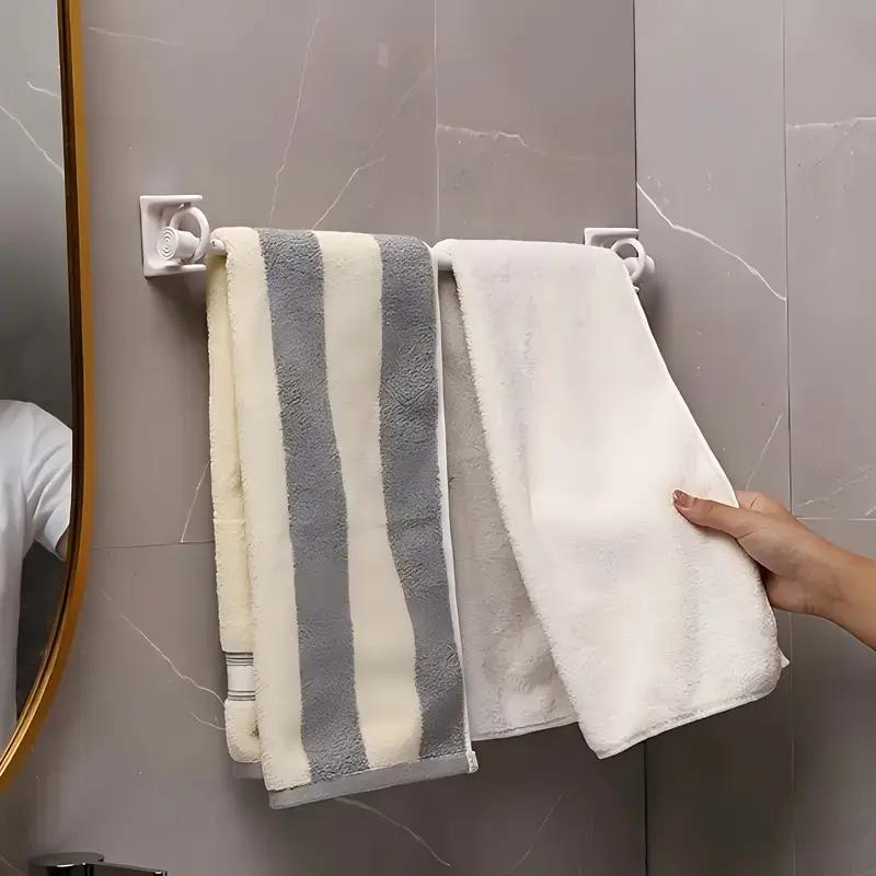 2 шт. Клейкие крючки без сверления - Вращающееся на 360° кольцо для штор и полотенец, Пластик для использования в разных комнатах