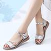 Женские сандалии Новые летние сандалии для женщин на плоской подошве Женская мода блестящие серебристые яркие блестящие женские сандалии на плоской подошве fgb6