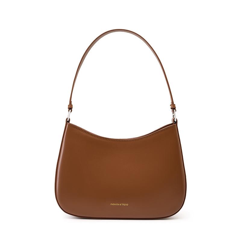 Premium Niche Design French Stick Bag Genuine Leather Women's 2025 New Fashionable Underarm Shoulder Tote