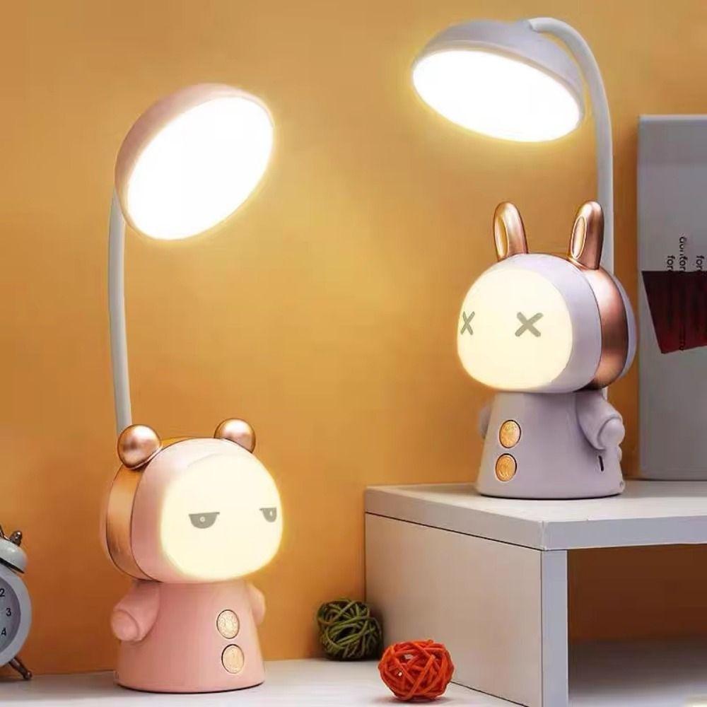 Lovely Cartoon Table Lamp Portable Night Light Eye Protection Reading Lamp  Room Decoration