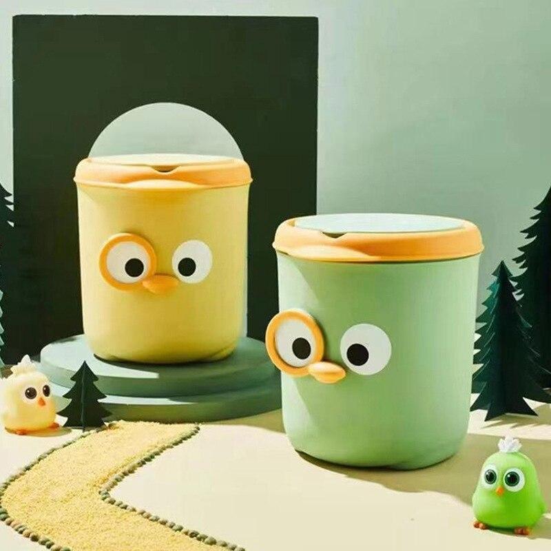 Милое мультяшное настольное мусорное ведро, маленькое мусорное ведро с крышкой, мусорное ведро для спальни, мусорное ведро, коробка для хранения чистого рабочего места, домашняя настольная мусорка
