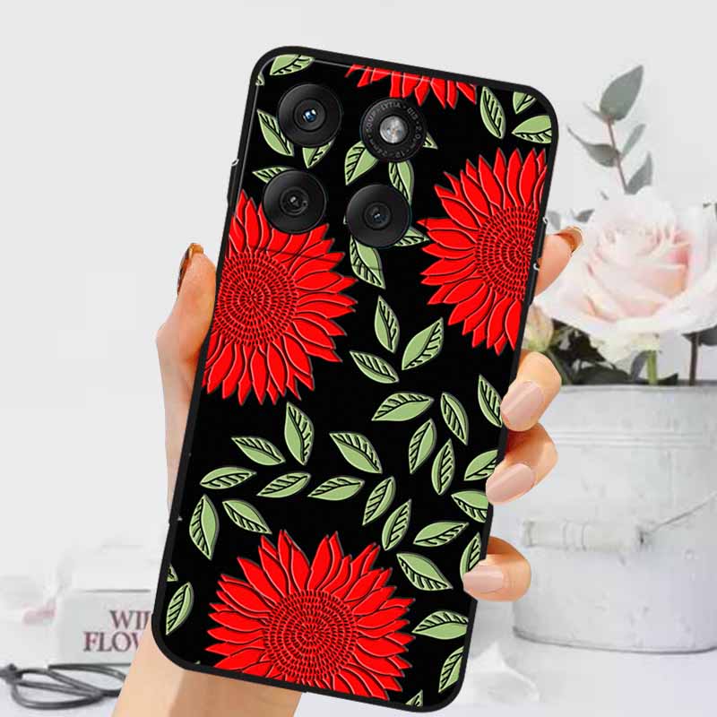 3D Тисненые Чехлы Для Edge 60 Fusion / Edge 60 Pro Рельефные Тисненые Ретро Силиконовая Задняя Крышка Для Edge 60 Stylus Черный Funda 60 Pro
