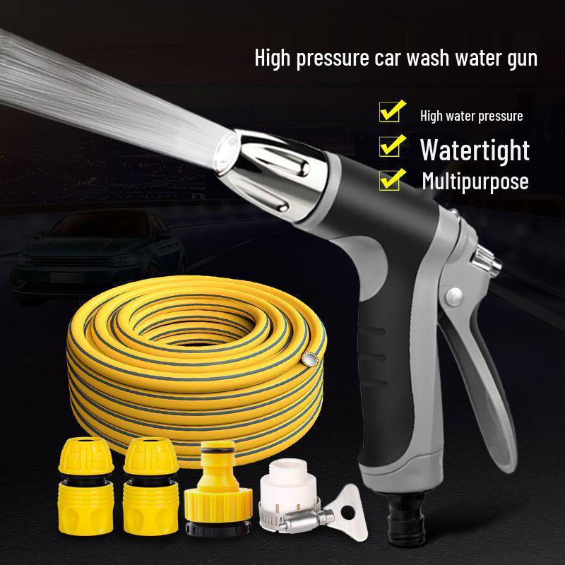 High-Pressure Water Gun with Rubber-Coated Handle for Car Washing & Garden Watering