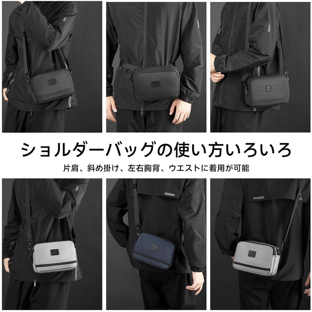 YOWUBA Shoulder Small Waist Multifunctional Messenger Bag with Crossbody Popular for Business and Commuting Men's Bag, Bag, Multi-Layered Storage,