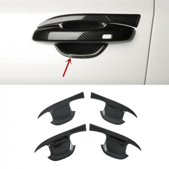Carbon Fiber Exterior Door Handle Bowl Cover Trim For KIA Sorento 2021 2022 2023