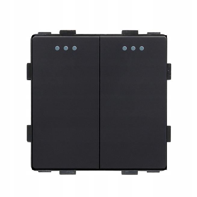 Light switch - momentary button 2P mechanical insert black RTX SH