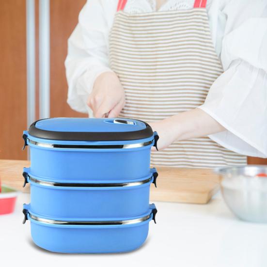 Изоляция из нержавеющей стали, термоконтейнер для ланча, портативный, легкоочищаемый контейнер для еды для пикника на открытом воздухе