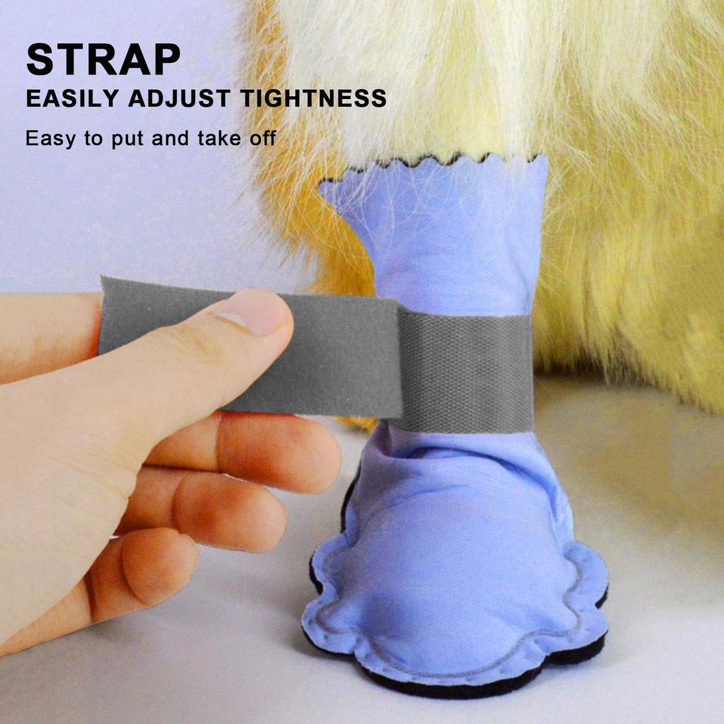 Dog Snow Boots Pet Warm Paw Protector Pet Non-Slip Boots For Small Medium And Large Dogs Winter Hiking Outdoor Walking Camping