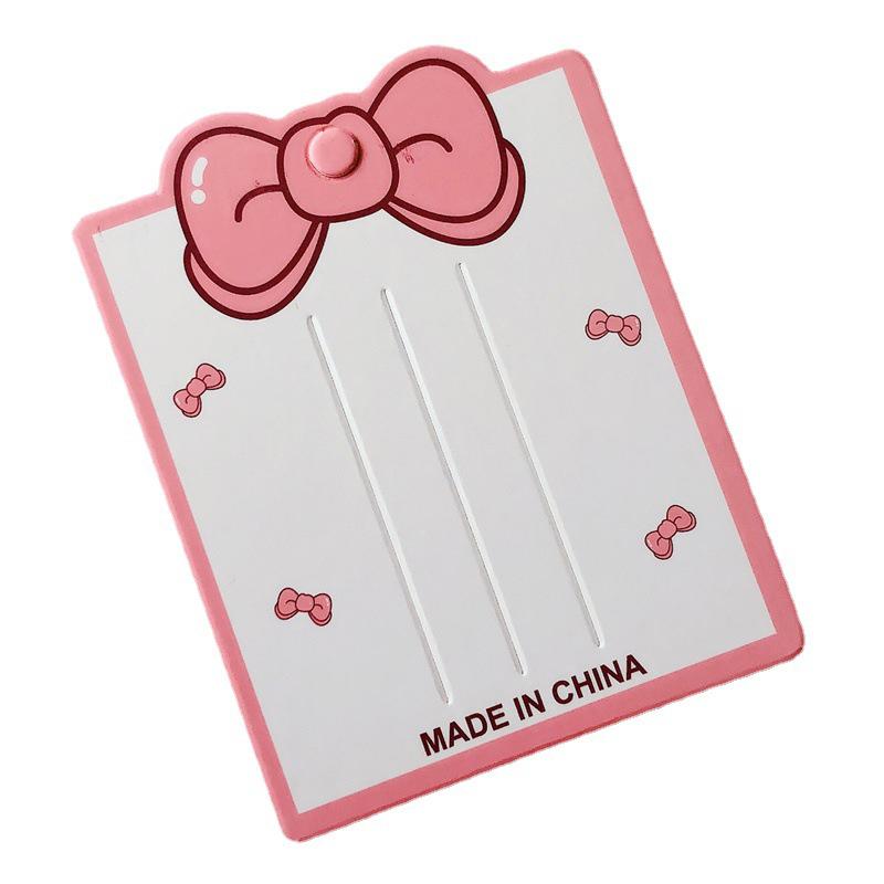 50Pcs Pink Bow Display Cards For Hair Claw Clip Paper Card Headdress Card Hair