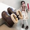 Girls' Boots 2025 New Winter Children's Martin Boots Baby Foreign Style Boots Autumn and Winter Fleece Girls' Shoes