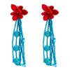 Women Chic Flower Braided Tassel Earring Bohemian Style Eardrop