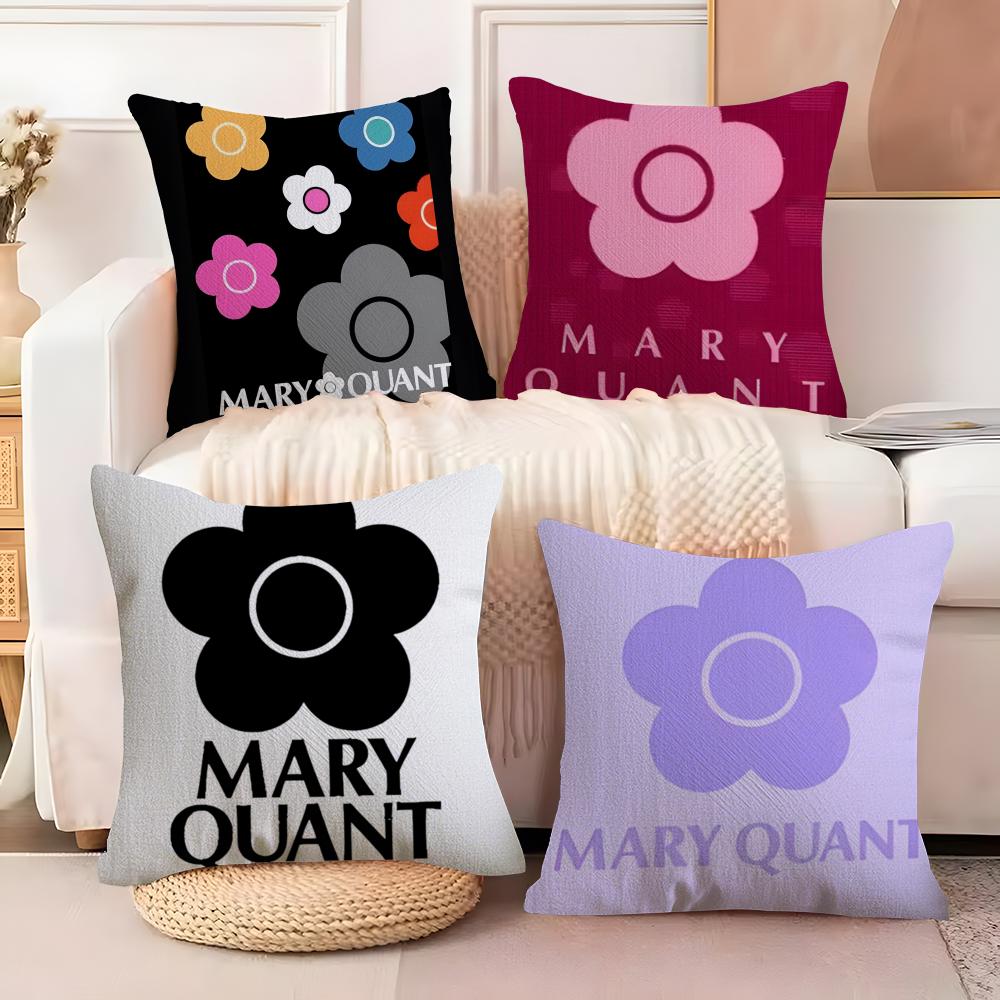 Модный Уверенный Дизайн M-Mary Quant Наволочка Натуральный Лен Двусторонний Принт Диван Домашний Декор Чехол для Подушки