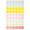 Round Stickers Pastel Colors 1.5 Cm 4 Sheets