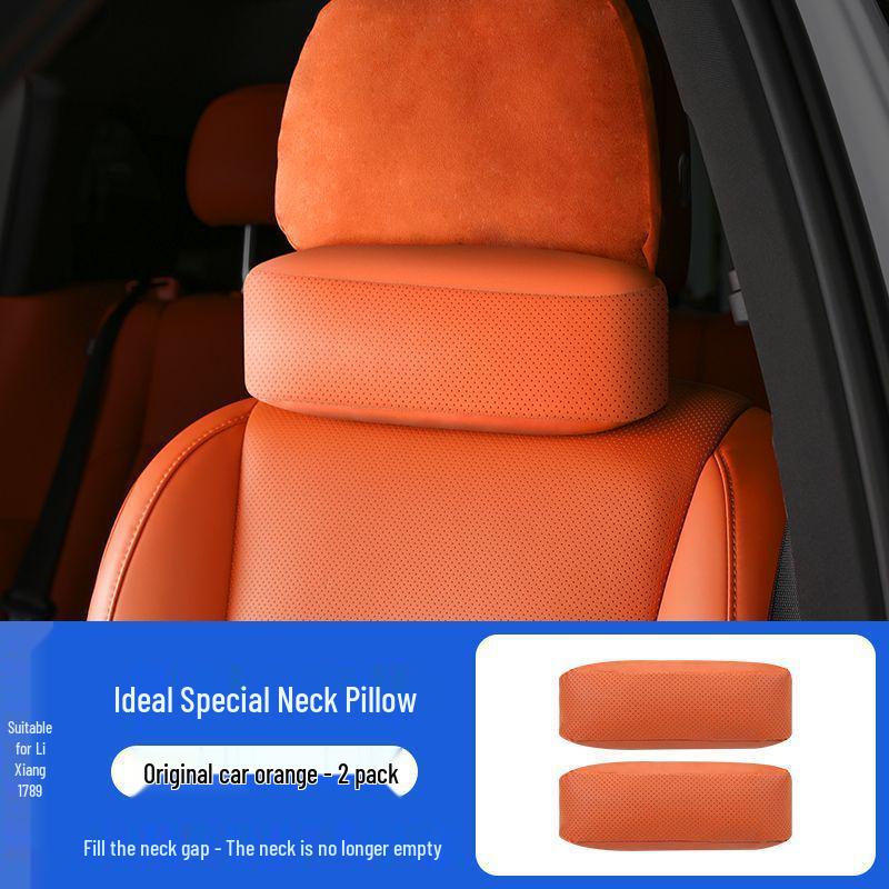 Headrest, Neck & Lumbar Support Pillow Set for Car Interior: L6/L9 Headrest, L8 Neck, L7 Lumbar, MEGA Neck Decor