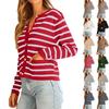 Women's Lightweight Open Front Long Sleeve Casual Button Down V-Neck Cardigan Sweater